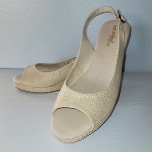 Natural Soul by Naturalizer Women's Espadrille Wedge Sandal - Size 10 Wide